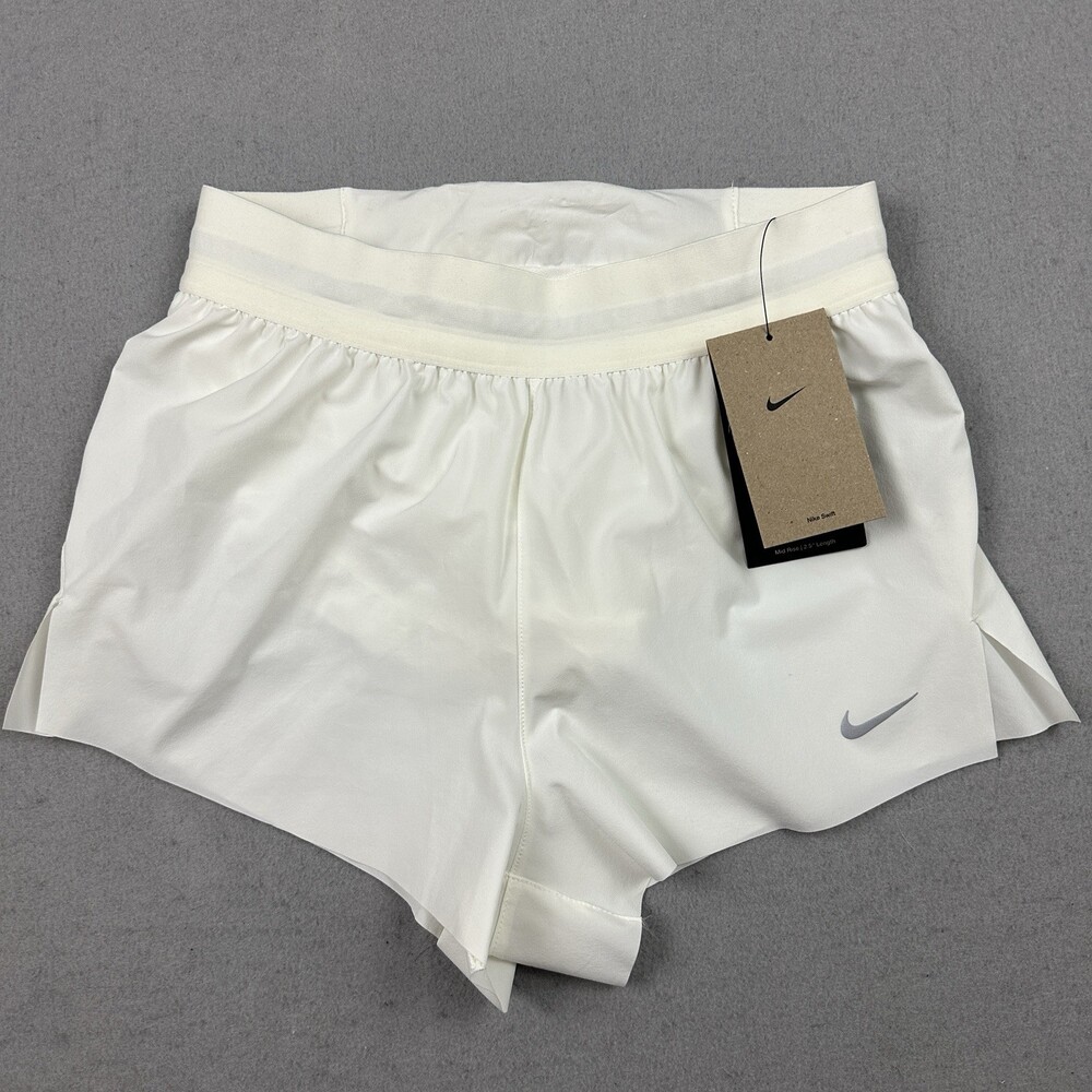 Nike Swift Running Shorts Women XS Beige Dri-FIT Reflective Training Lining